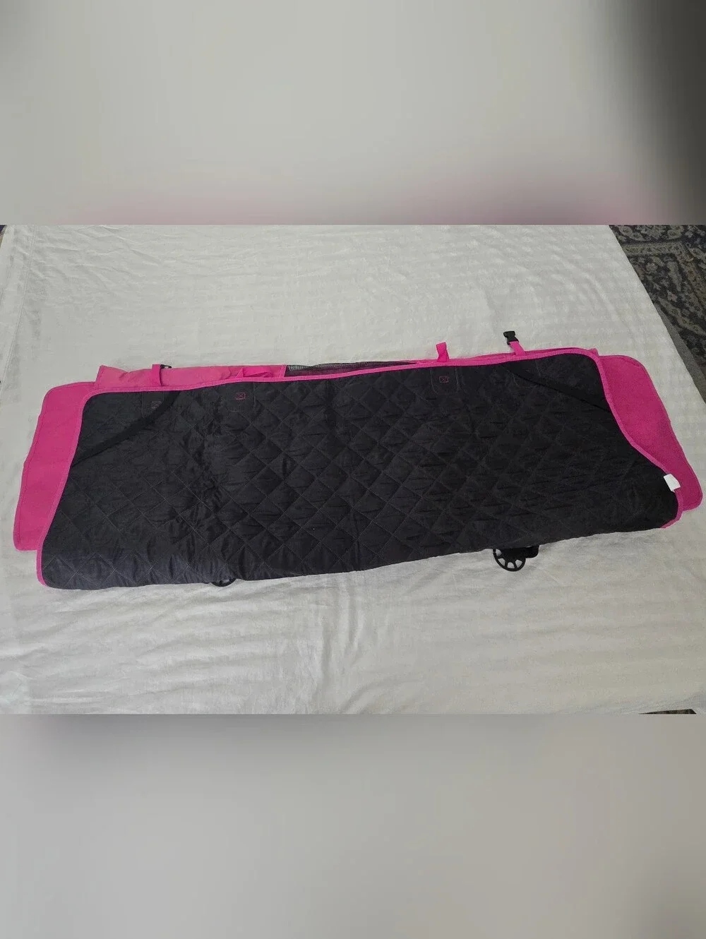 Pet Travel Seat Cover for Cars - Pink Quilted Dog Carrier Mat